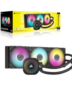 Corsair iCUE LINK TITAN 360 RX RGB AIO Liquid CPU Cooler - Black, 73.5 CFM, 2100 RPM, Aluminum Radiator, Copper Cold Plate, Intel /AMD Support