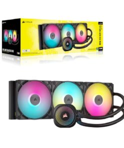 Corsair iCUE LINK TITAN 420 RX RGB AIO Liquid CPU Cooler - Black  94.7 CFM, 1700 RPM, Aluminum Radiator, Copper Cold Plate, Intel /AMD Support