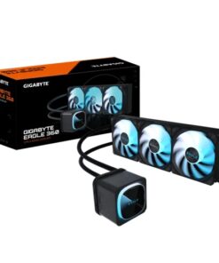 GIGABYTE EAGLE 360, Black, 360mm alu rad, 3x120mm ARGB fans, 600-2000RPM, Intel 1851 /1700 AMD AM5 /AM4, copper pump 3200RPM, 400mm tube length 27mm