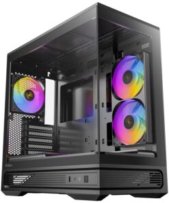 Antec C2M ARGB - Black, Micro-ATX /ITX, steel /glass, 5 slots, 415mm GPU, 165mm CPU, 240mm ARGB fan, USB-C 10Gbps