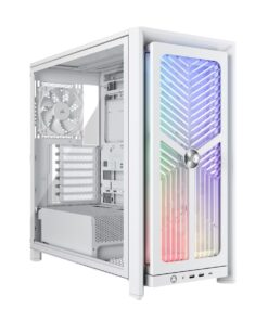 Corsair FRAME 4000X RS Mid-Tower PC Case - White, Mid-Tower ATX /E-ATX Mini-ITX Micro-ATX 430mm GPU 170mm CPU 360mm rad TG USB-C 3x120 /2x140 fans