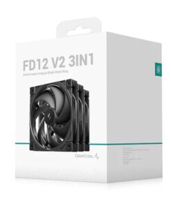DeepCool FD12 V2 3IN1 120mm Performance Integral Blade Silent Ring Case Fans, 4-pin PWM, 500~2500 RPM, Hydro Bearing