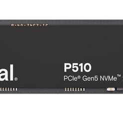 Crucial P510 2TB Gen5 2280 NVMe M.2 SSD 10,000  / 8,700 MB /s R /W 1200TBW 1.4M IOPS 1.5M hrs MTTF Full-Drive Encryption 5yrs Tray