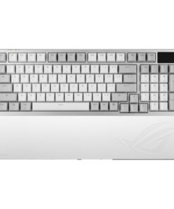ASUS ROG AZOTH 96 HE LITE WHITE Gaming Keyboard, ROG HFX V2 magnetic switches, USB-C /2.4GHz /Bluetooth 5, RGB Aura Sync, 8000Hz, programmable keys