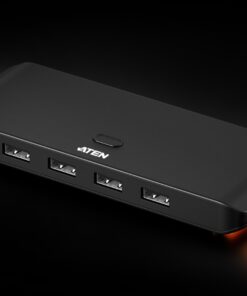 Aten Essential 2x4 USB 2.0 Sharing Switch, Sharing of four USB peripherals at 480 Mbps between two PCs at a press of the pushbutton.