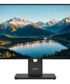 LENOVO ThinkVision T27QD-40 27' QHD Monitor IPS 2560x1440 16 9 Height Adjustable Tilt Swivel pivot Anti-GlarE DP HDMI USB-C Hub VESA Black 3YR