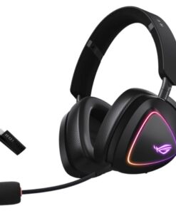 ASUS ROG DELTA II Tri-mode Wireless Gaming Headset, ROG SpeedNova, 50mm Titanium Drivers, Up to 110-hour Battery Life, 318g, BT /2.4G /3.5mm, Aura Sync